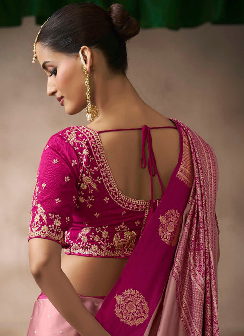 Pink Traditional Saree In Canada