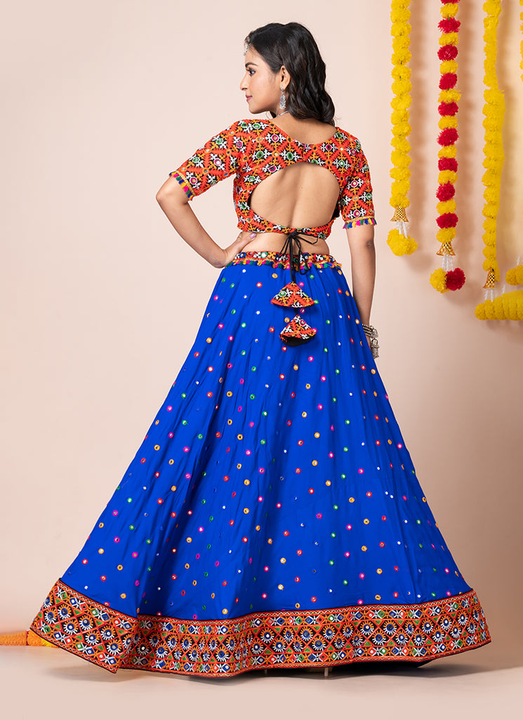 Buy Blue Chaniya Choli In France