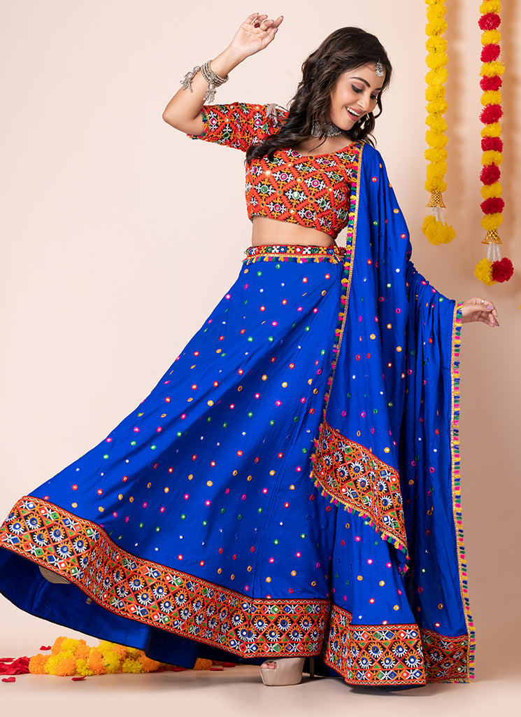 Shop Blue Chaniya Choli Online In France

