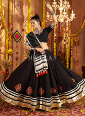 Black Multi Embroidered Chaniya Choli