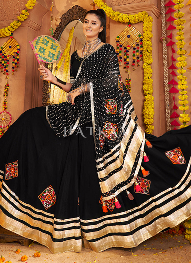 Black Navratri Chaniya Choli
