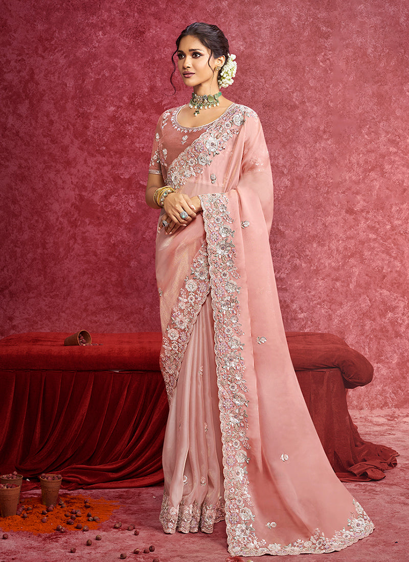 Soft Peach Bollywood Saree