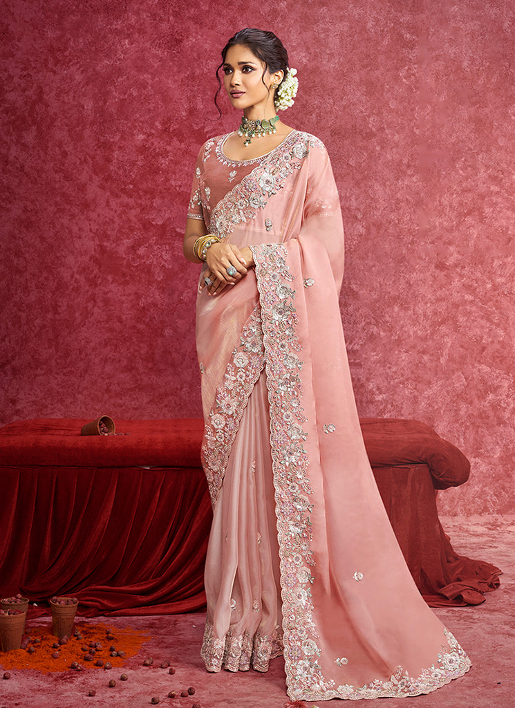 Soft Peach Bollywood Saree