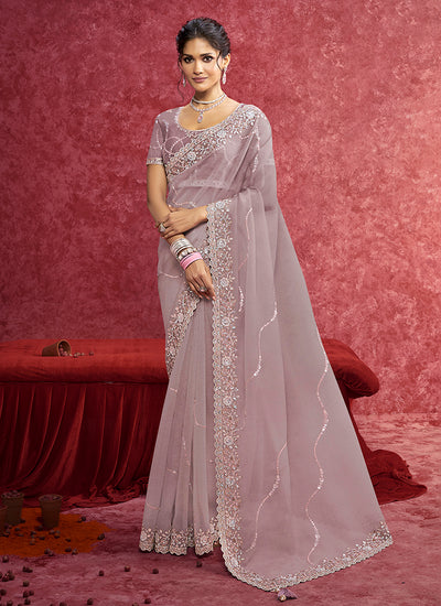 Mauve Purple Bollywood Saree