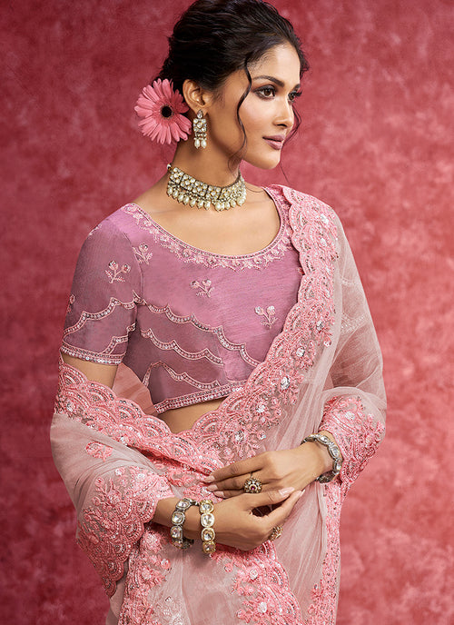 Buy Pink Saree In USA