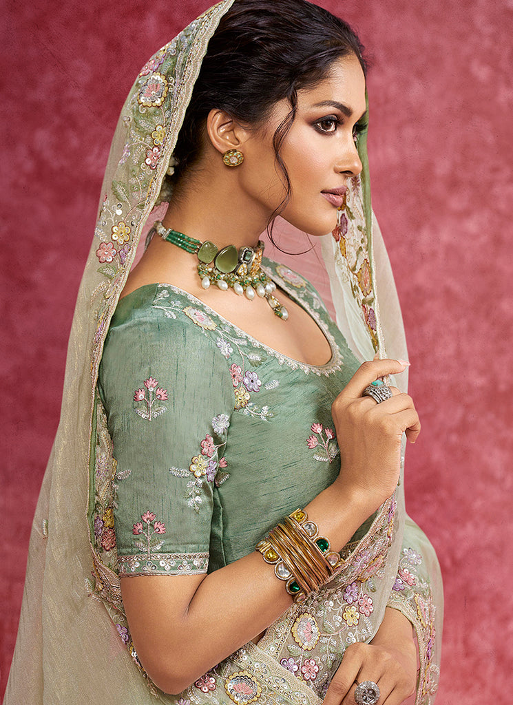Buy Green Saree In UK