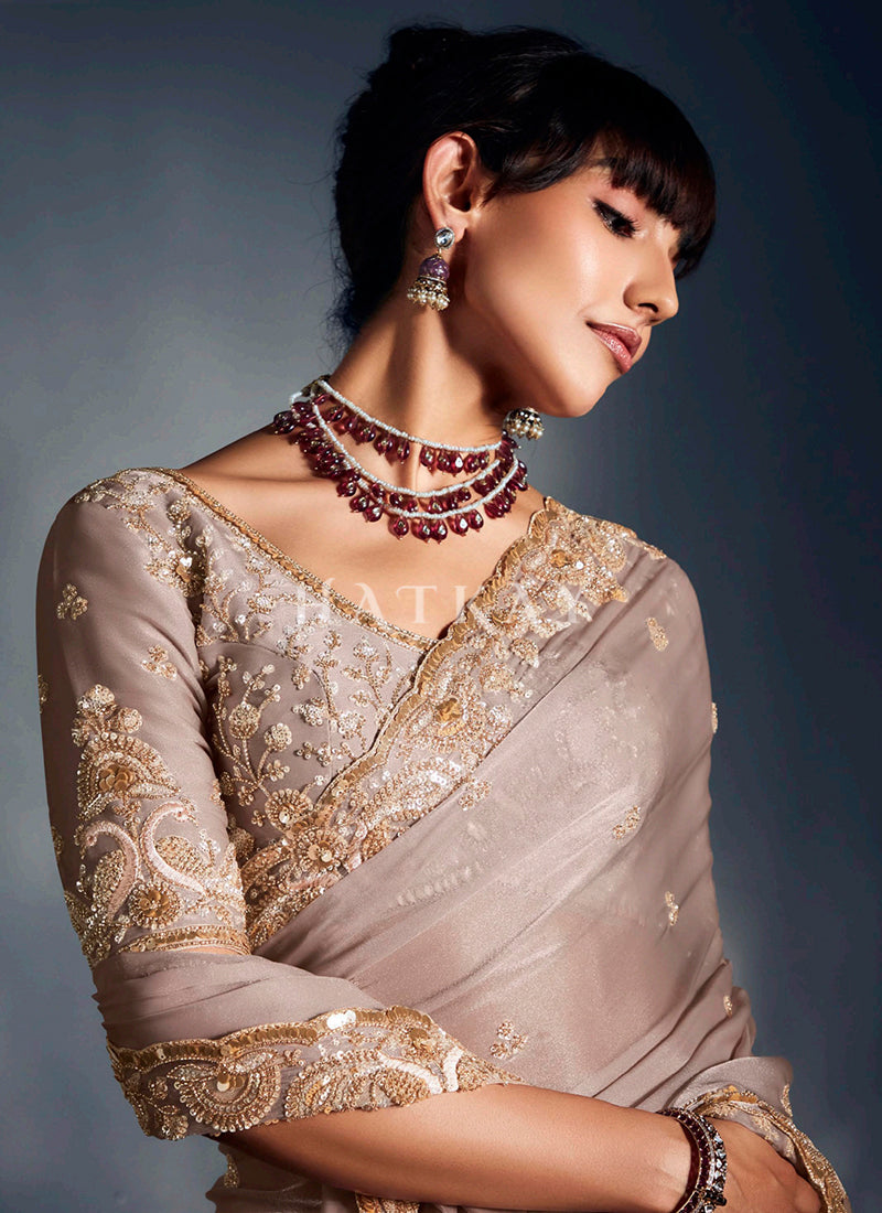 Shop Blush Pink Bollywood Silk Saree