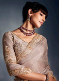 Shop Blush Pink Bollywood Silk Saree