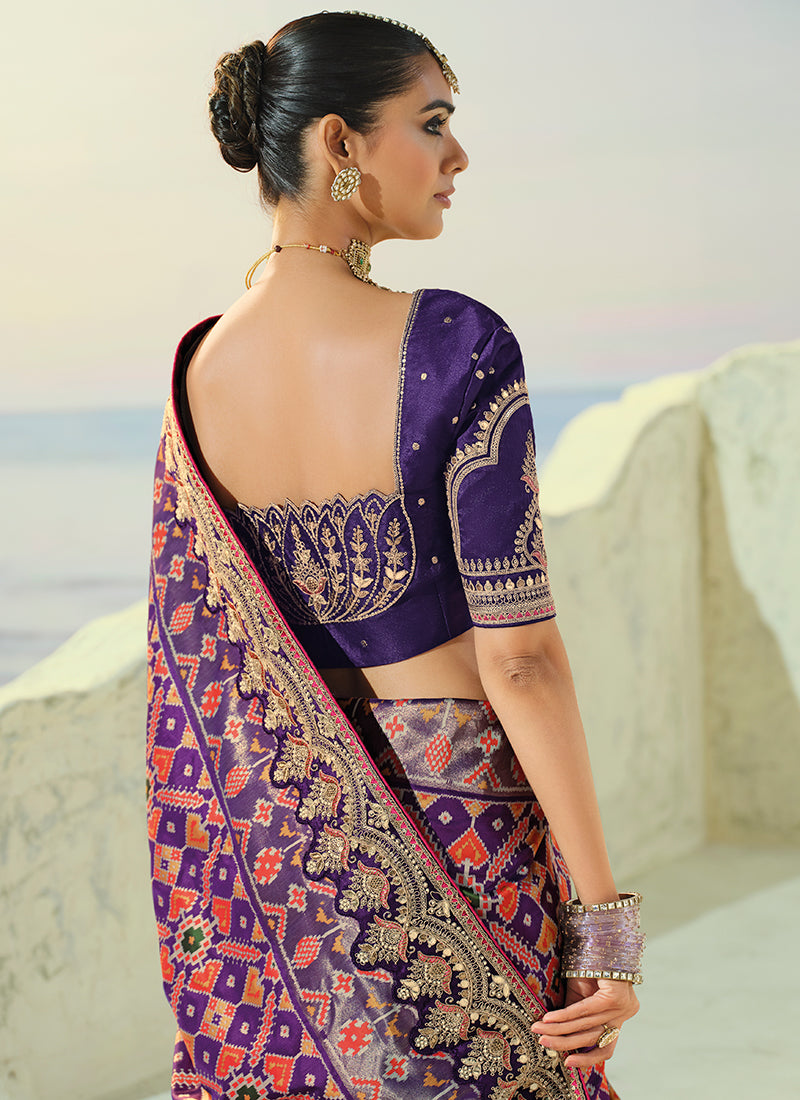 Buy Rich Purple Patola Saree In Australia