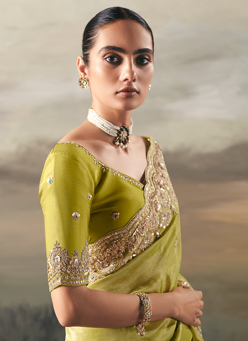 Shop Green Sari Online