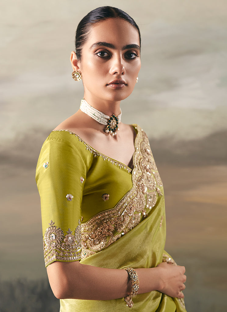 Shop Green Sari Online