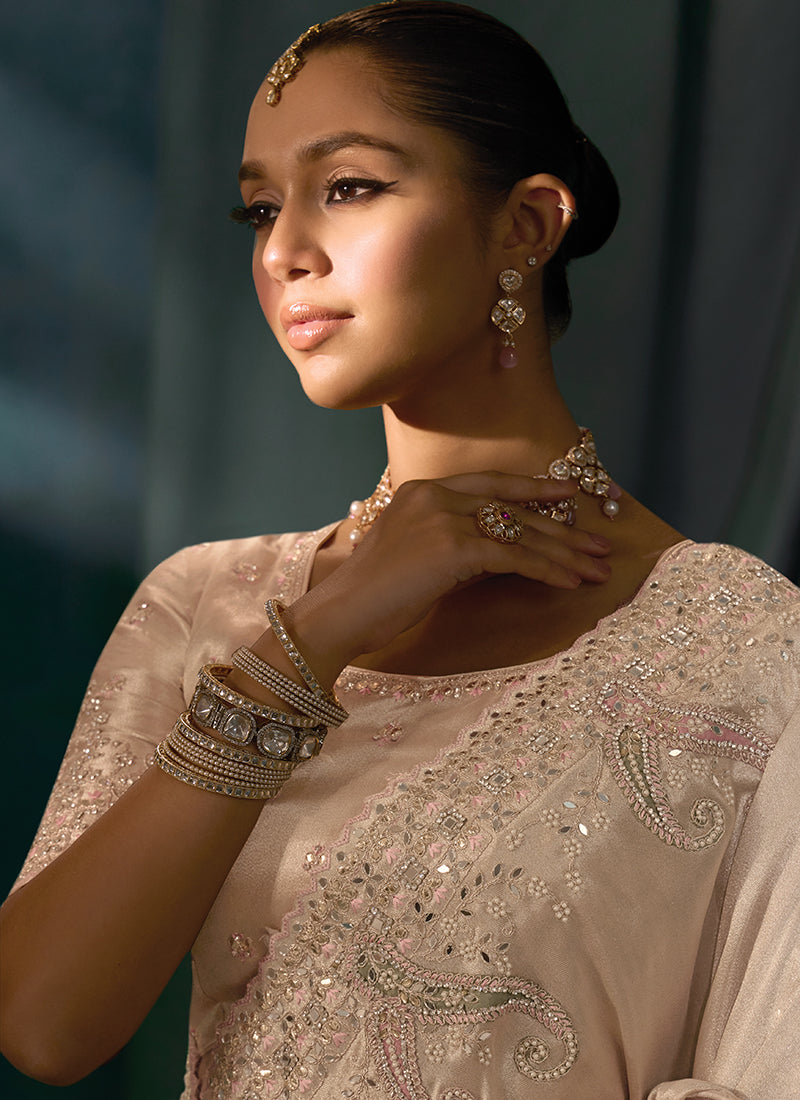 Shop Peach Saree Online