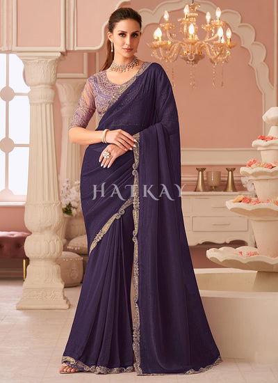 Purple And Lavender Saree