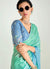 Blue And Green Silk Sari