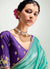 Violet And Green Silk Sari