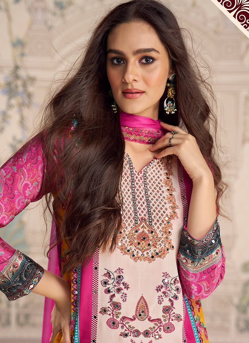 Shop Magenta Gharara Suit Online