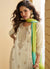 Buy Off White And Green Gharara Suit 