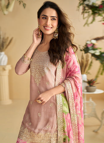 Pink Festive Wear Gharara Suit