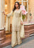 Cream Beige Party Wear Gharara Suit