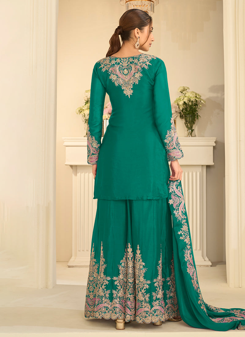 Buy Green Gharara Suit In UK