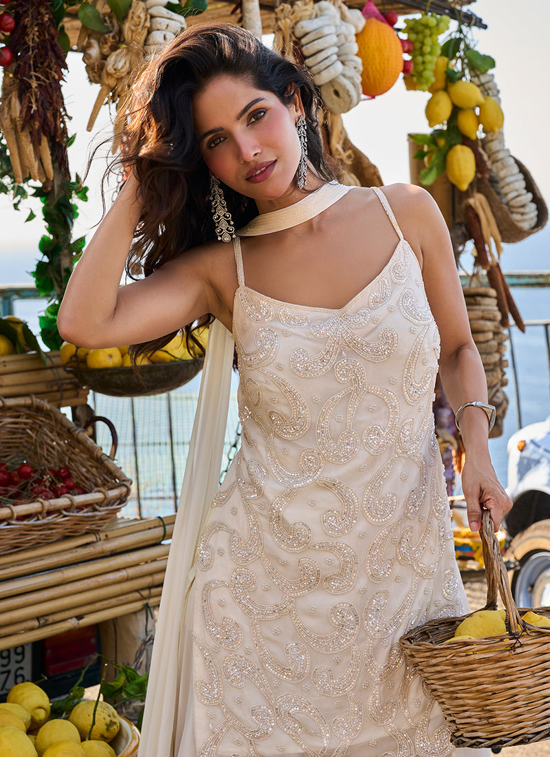 Shop Cream Bollywood Suit 