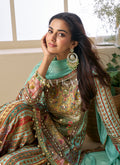 Buy Teal Gharara Suit For Sangeet Function