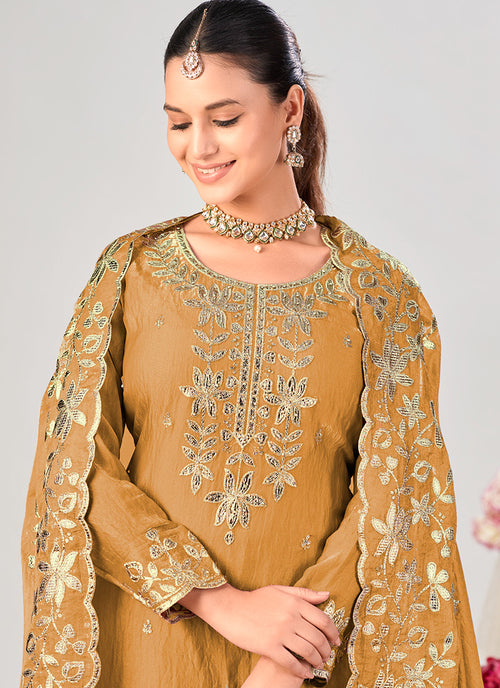 Buy Yellow Gotta Patti  Gharara Suit In UK