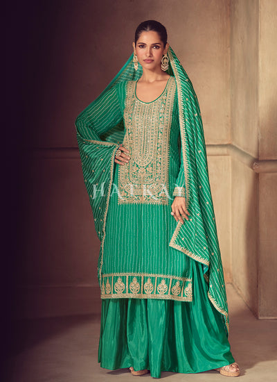 Emerald Green Gharara Suit