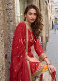 Buy Red Wedding Gharara Suit Online