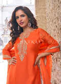 Buy Orange Gharara Suit In Canada