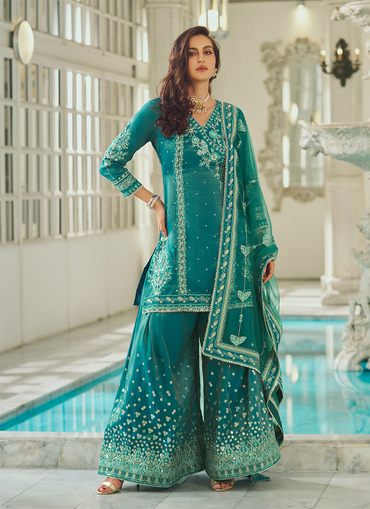 Buy Jade Green Sharara Set In Austria
