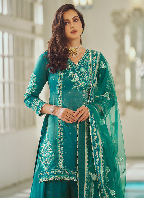 Shop Green Sharara Suits For Women Online