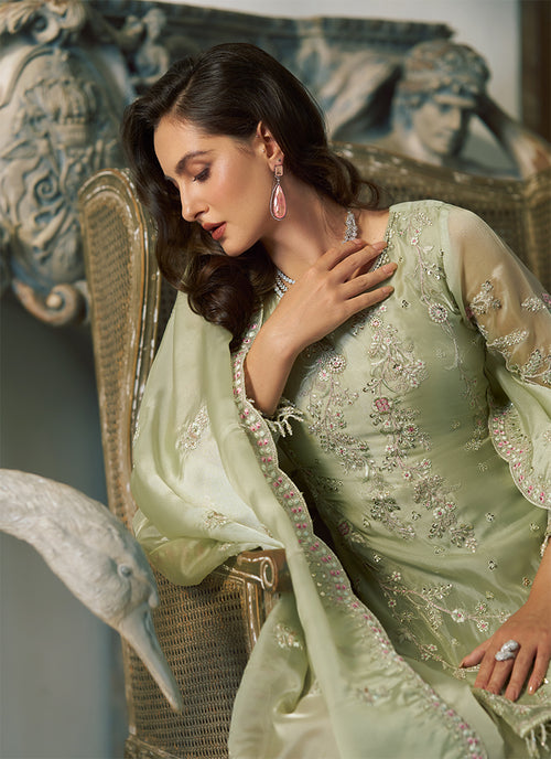 Shop Pistachio Green Sharara Set Online