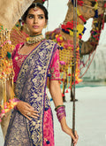 Shop Purple And Pink Saree in Canada