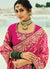 Buy Rani Pink Handwork Bandhej Saree In USA