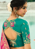 Buy Magenta And Teal Bollywood Sari Online