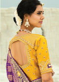 Buy Purple And Yellow Traditional Sari