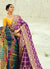 Buy Purple And Yellow Handwork Bandhej Saree In Canada