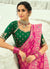 Buy Pink And Green Bandhej Sari In USA