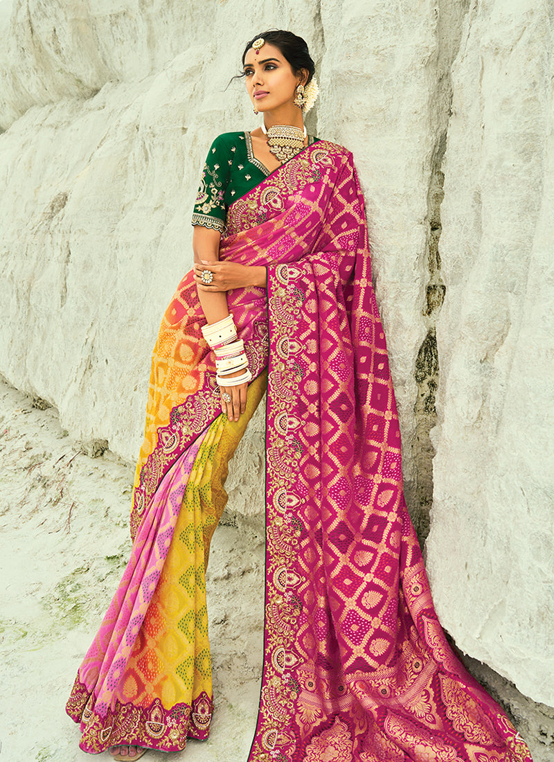 Buy Pink Bollywood Sari Online