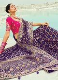 Buy Purple And Pink Designer Bandhani Sarees