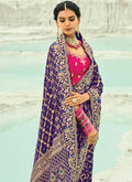 Buy Purple And Pink Traditional Bandhani Sarees