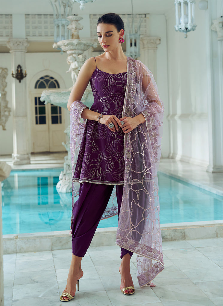 Shop Orchid Violet Punjabi Suit | Hatkay