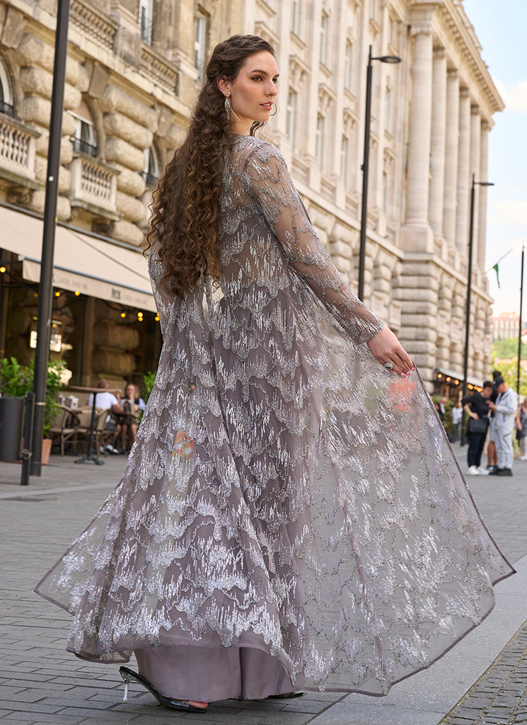 Buy Purple Jacket Style Designer Western Dress In Canada