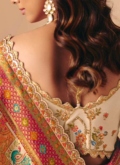 Buy Ivory Cream Silk Saree