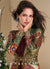 Buy Traditional Deep Wine Jacket Style Anarkali Gown In UK