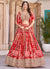 Red Embroidered Lengha Choli