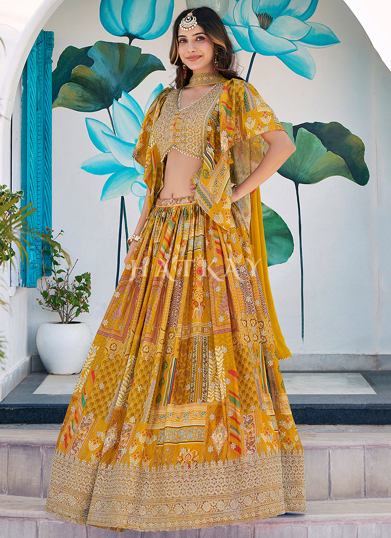 Shop Yellow Lehengas For Weddings
