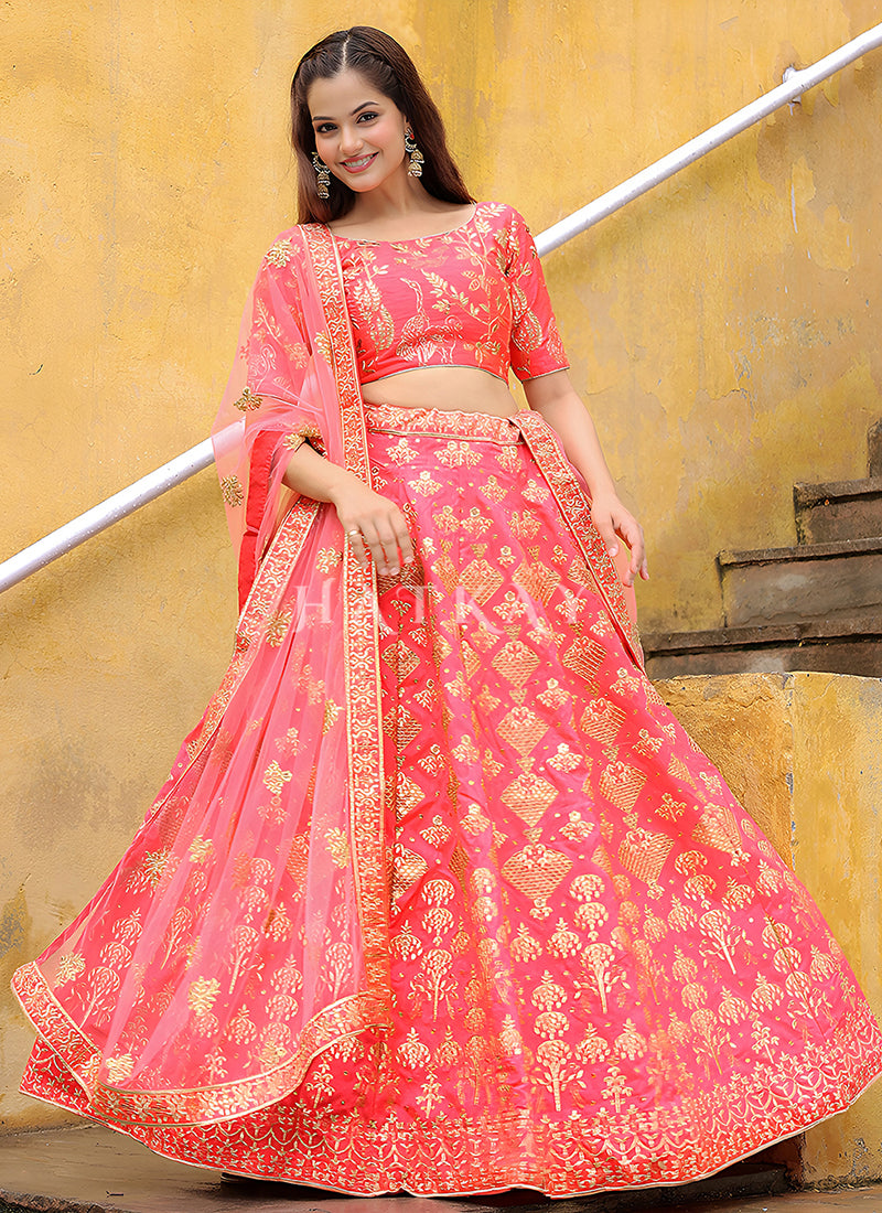 Buy Latest Peach Lahenda Cholis Online
