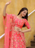 Buy Peach Lehenga Choli In USA